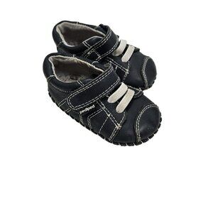 Pediped Barefoot Shoes  Infant Baby Soft Sole Size 6-12 Navy‎ Blue